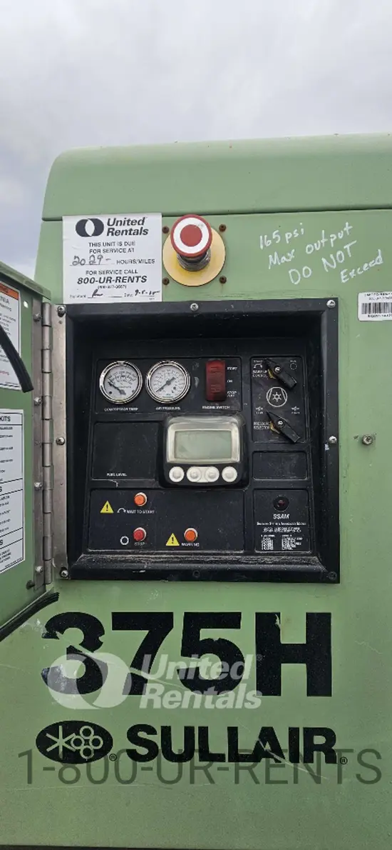 2019 Sullair 375H DPQ-JD3 Air Compressor