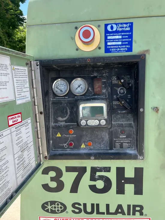 2019 Sullair 375H DPQ-JD3 Air Compressor