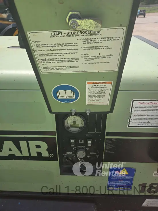 2018 Sullair 185DPQ-KU-T3 Air Compressor