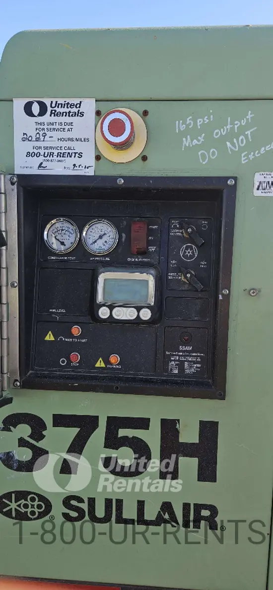 2019 Sullair 375H DPQ-JD3 Air Compressor
