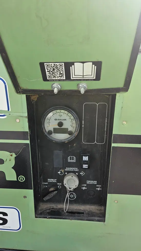 2019 Sullair 185DPQ-KU-T3 Air Compressor
